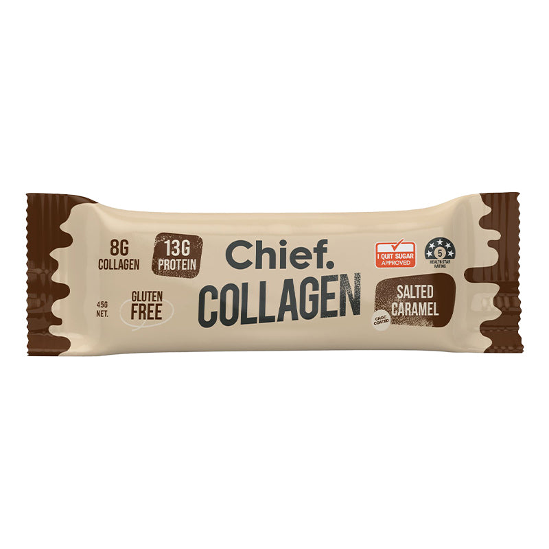 Chief Nutrition Collagen Protein Bar - Choc Salted Caramel 45g (12 bars)