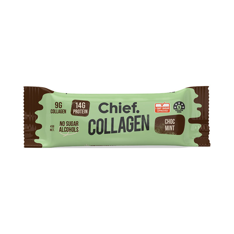 Chief Nutrition Collagen Protein Bar - Choc Mint 45g (12 bars)