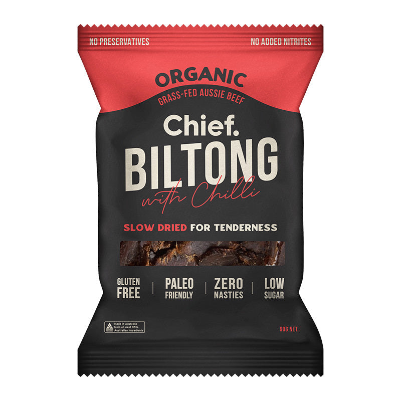 Chief Nutrition Organic Biltong Beef & Chilli 90g