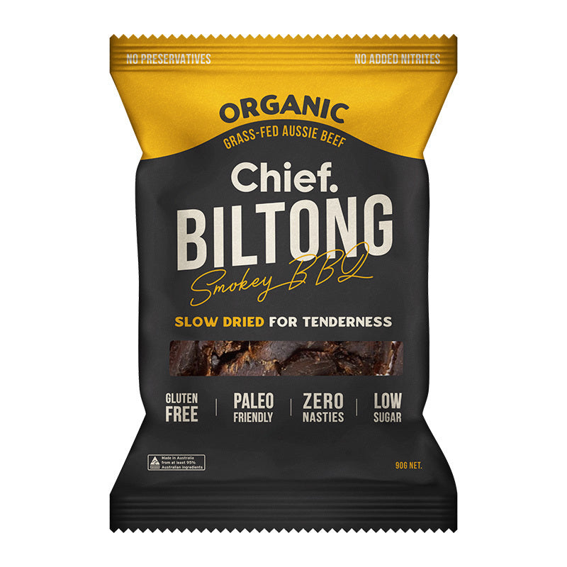 Chief Nutrition Organic Biltong Smokey BBQ 90g