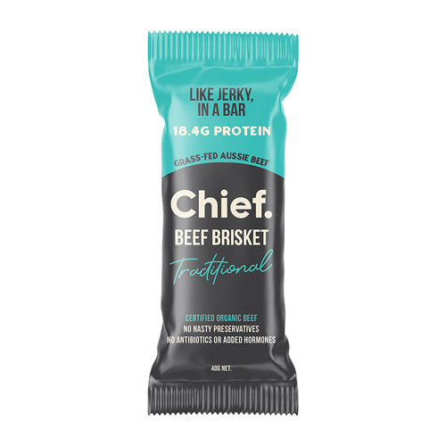 Chief Nutrition Grass Fed Beef Bar - Traditional Beef 40g (12 bars)