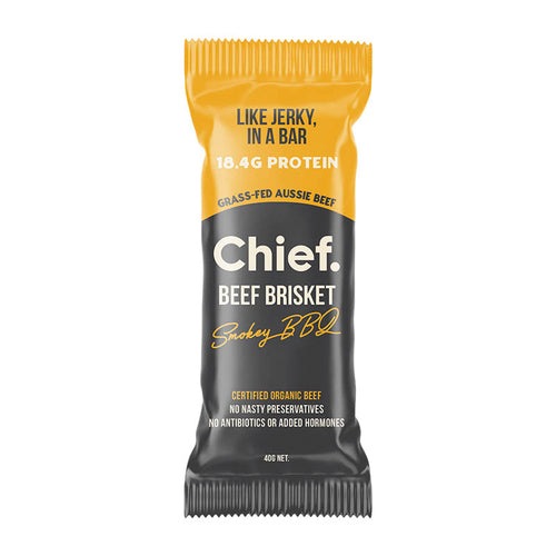 Chief Nutrition Grass Fed Beef Bar - Smokey BBQ 40g (12 bars)