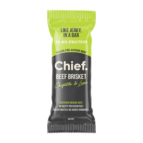 Chief Nutrition Grass Fed Beef Bar - Chipotle & Lime 40g (12 bars)