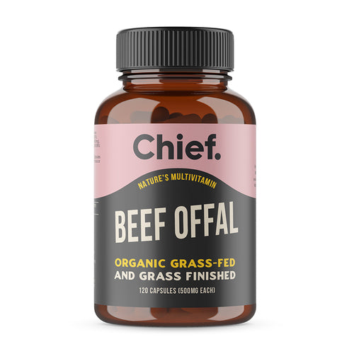 Chief Nutrition Organic Beef Offal Multivitamin 120 Capsules