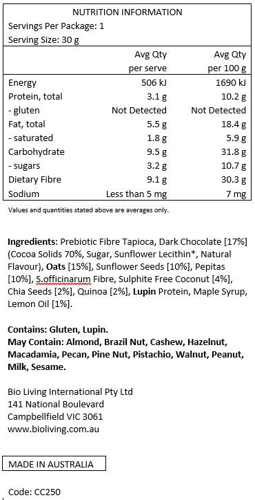 Chief Nutrition Thankful Bar - Choc Lemon Coconut 30g (12 bars)