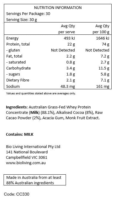 Chief Whey Protein Concentrate Smooth Chocolate 900g