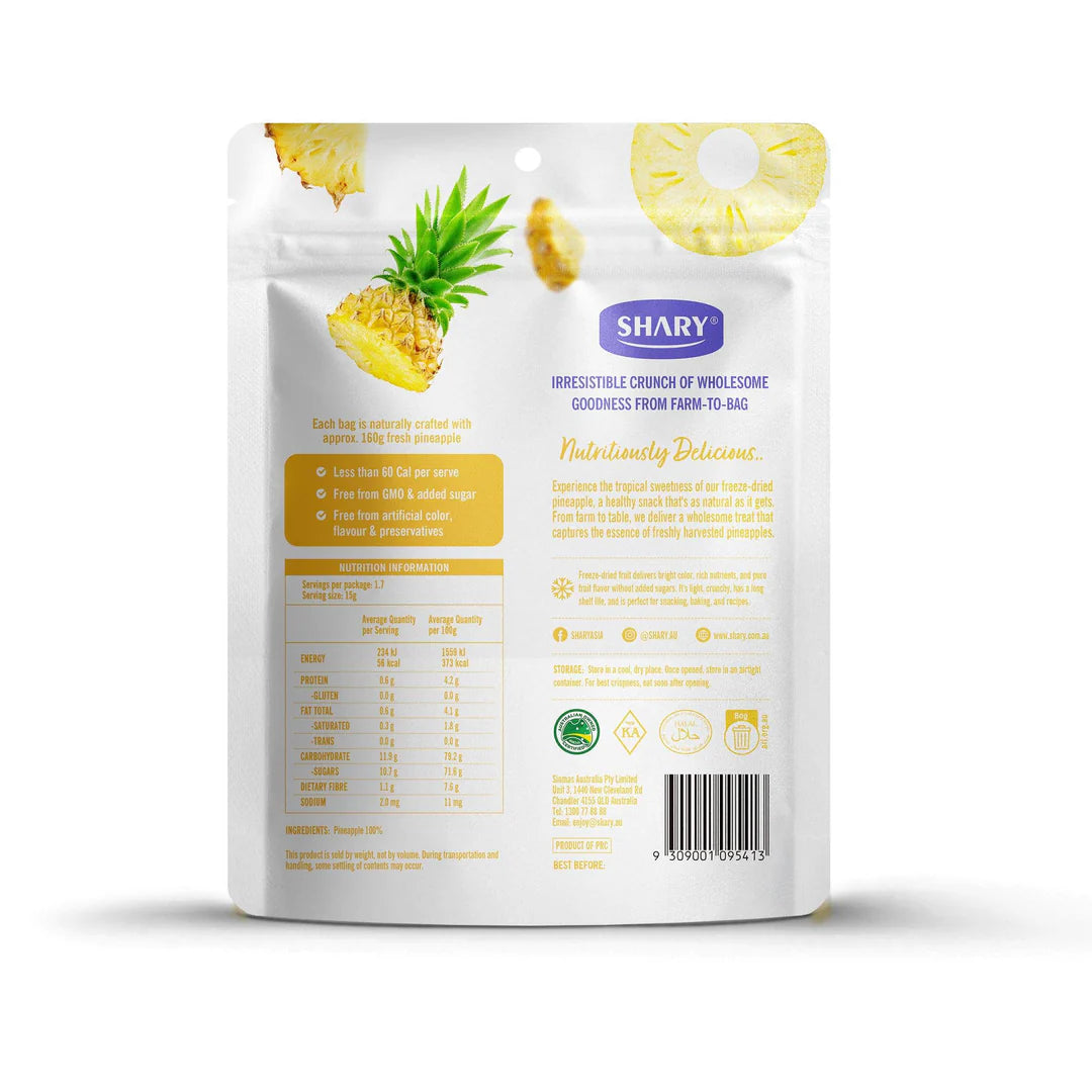 Shary Freeze Dried Pineapple Crisps 25g