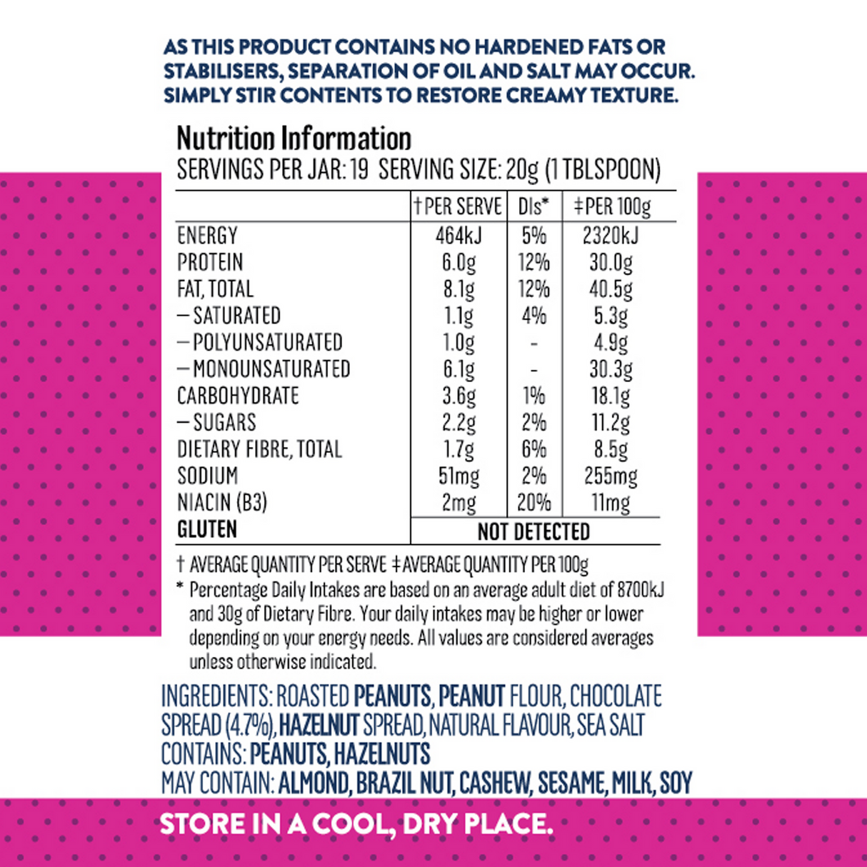 Mayver's Peanut Butter Protein PlusChoc 375g x6