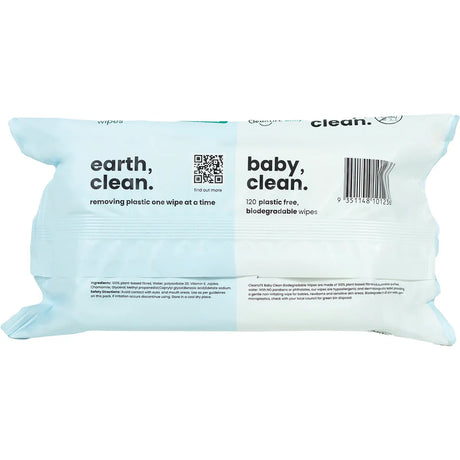 CleanLife Baby Clean Extra Gentle Plastic Free Wipes 120pk