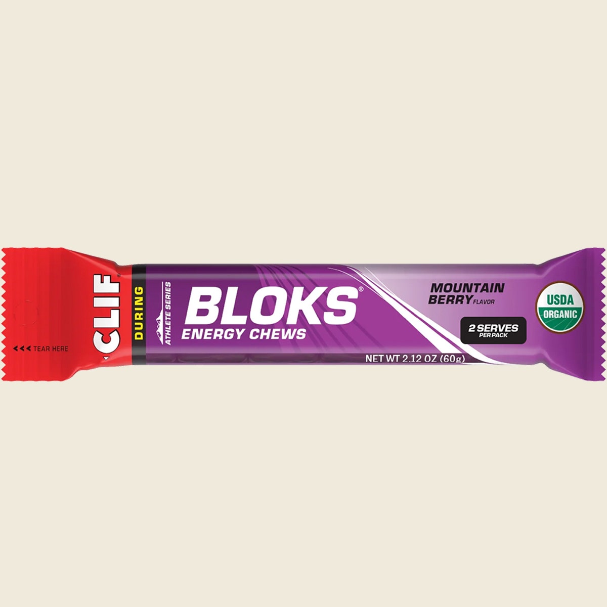 Clif Bloks Energy Chews Mountain Berry 60g Pack of 18 Single Bar