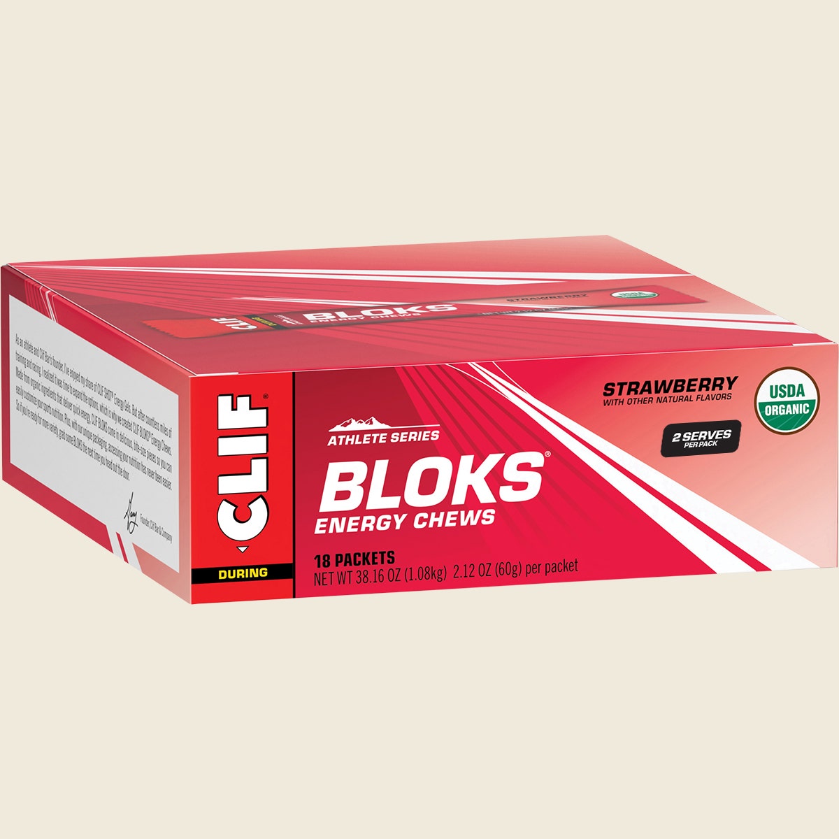 Clif Bloks Energy Chews Strawberry 60g 18-pack