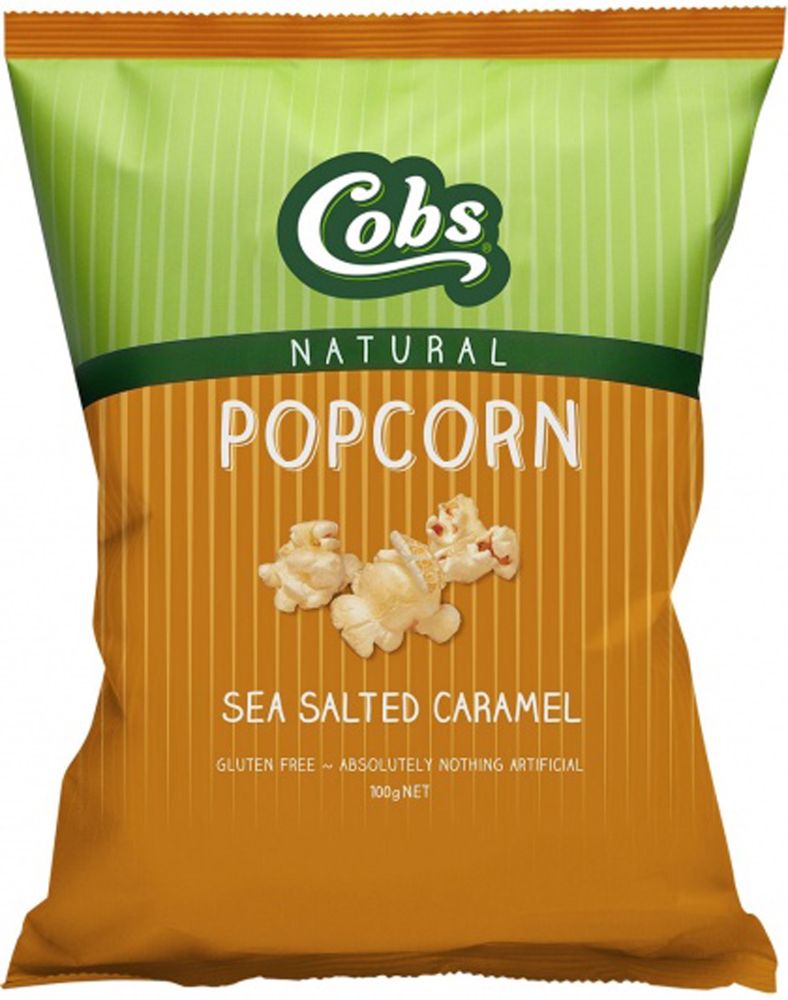 Cobs Natural Popcorn Sea Salted Caramel Gluten Free 12x100g