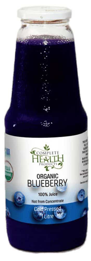 Complete Health Products Organic Blueberry 100% Juice 1L Front