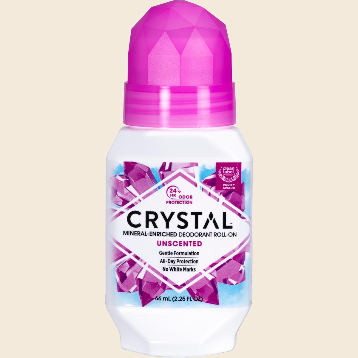 Crystal Deodorant Roll-on Fragrance Free 66ml
