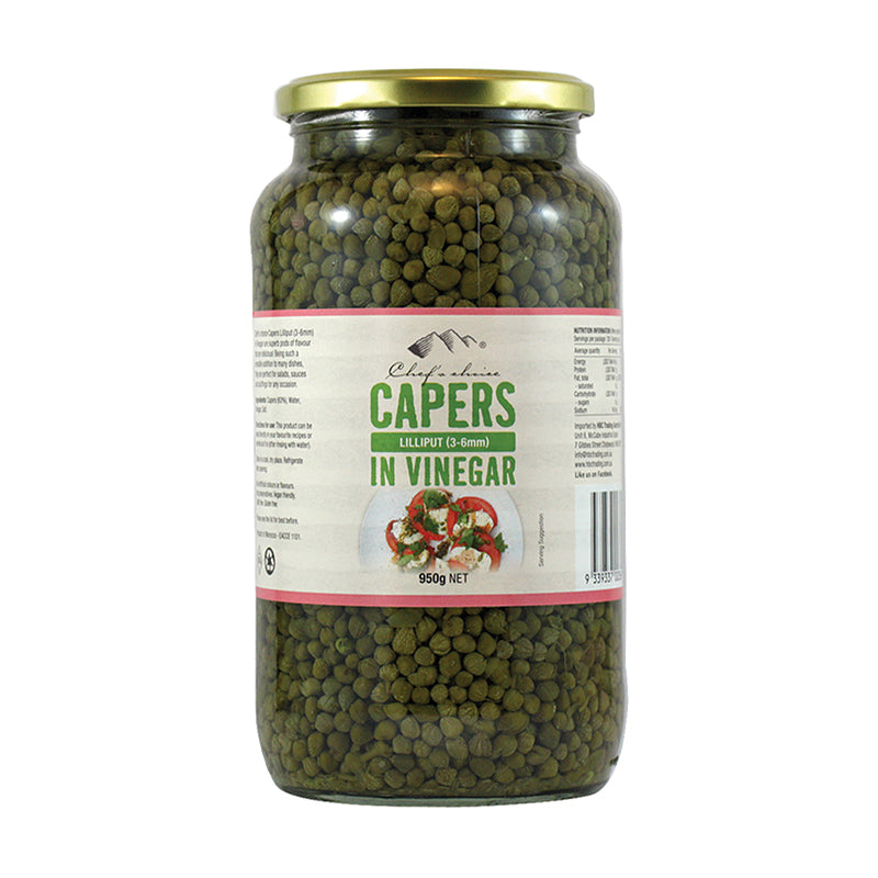 Chef's Choice Capers Lilliput in Vinegar 950g (3–6 mm)