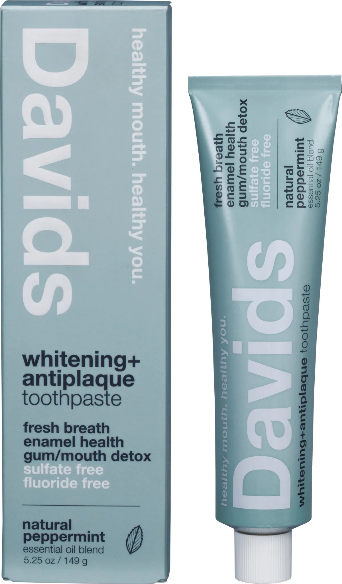Davids Toothpaste Whitening + Antiplaque Peppermint 149g