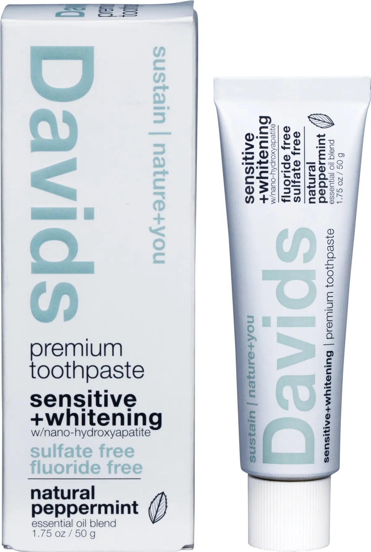 Davids Toothpaste Sensitive + Whitening Peppermint