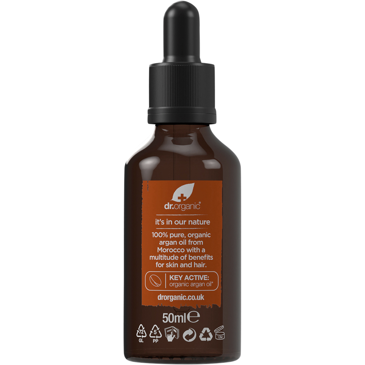 Dr Organic Pure Oil Moroccan Argan Oil 50ml back