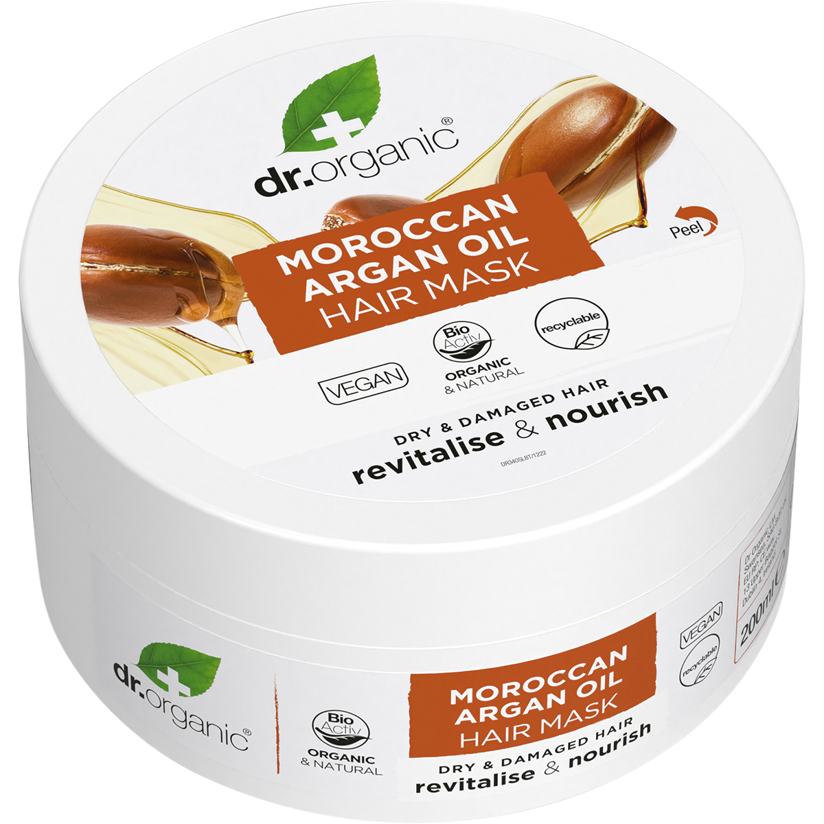 Dr Organic Hair Mask Moroccan Argan Oil 200ml alternate view