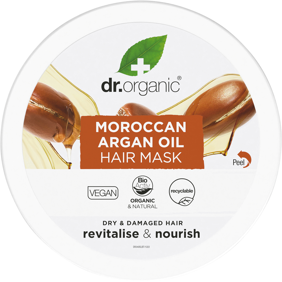 Dr Organic Hair Mask Moroccan Argan Oil 200ml top view