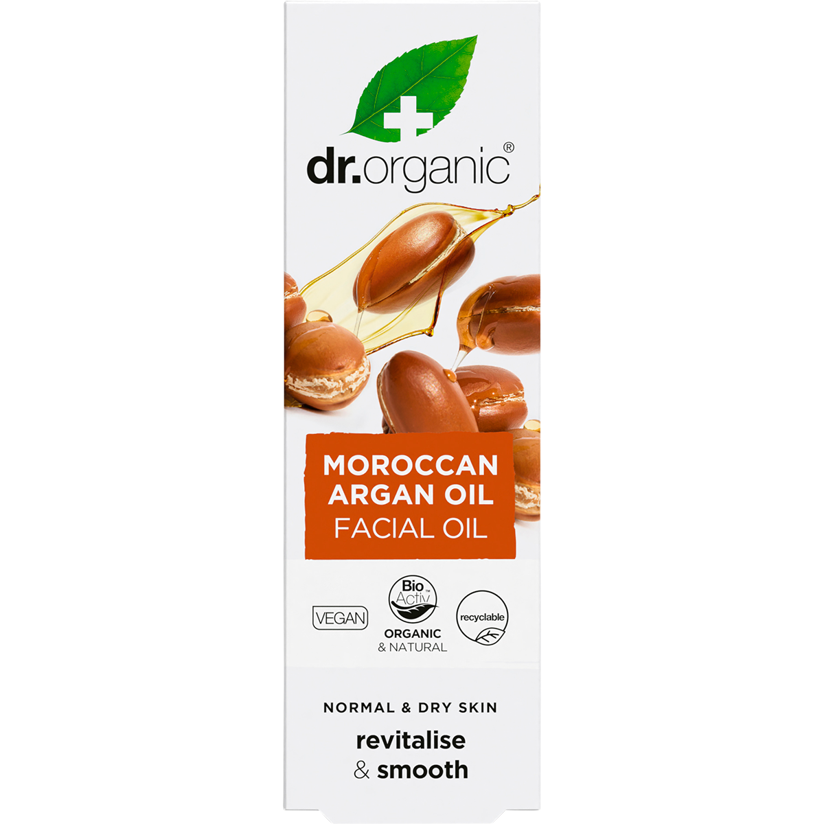 Dr Organic Organic & Natural Facial Oil Organic Moroccan Argan Oil 30ml box view