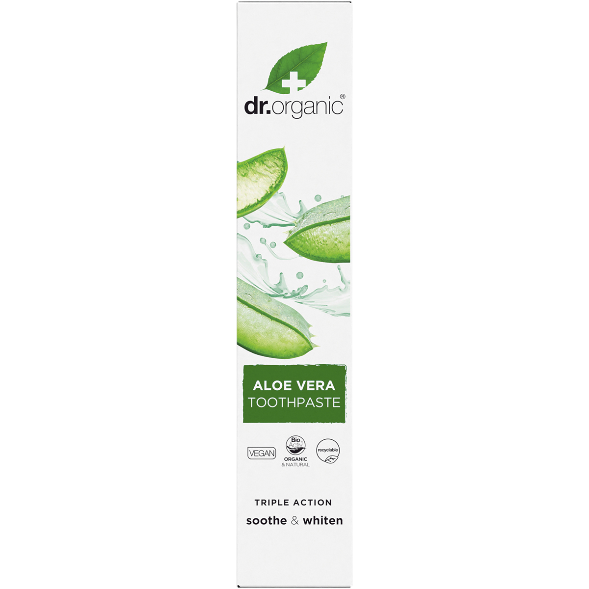 Dr Organic Toothpaste Aloe Vera 100ml carton