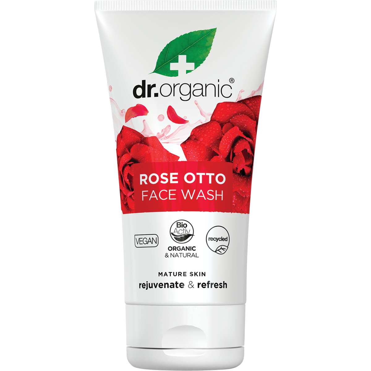 Dr Organic Face Wash Rose Otto 150ml front