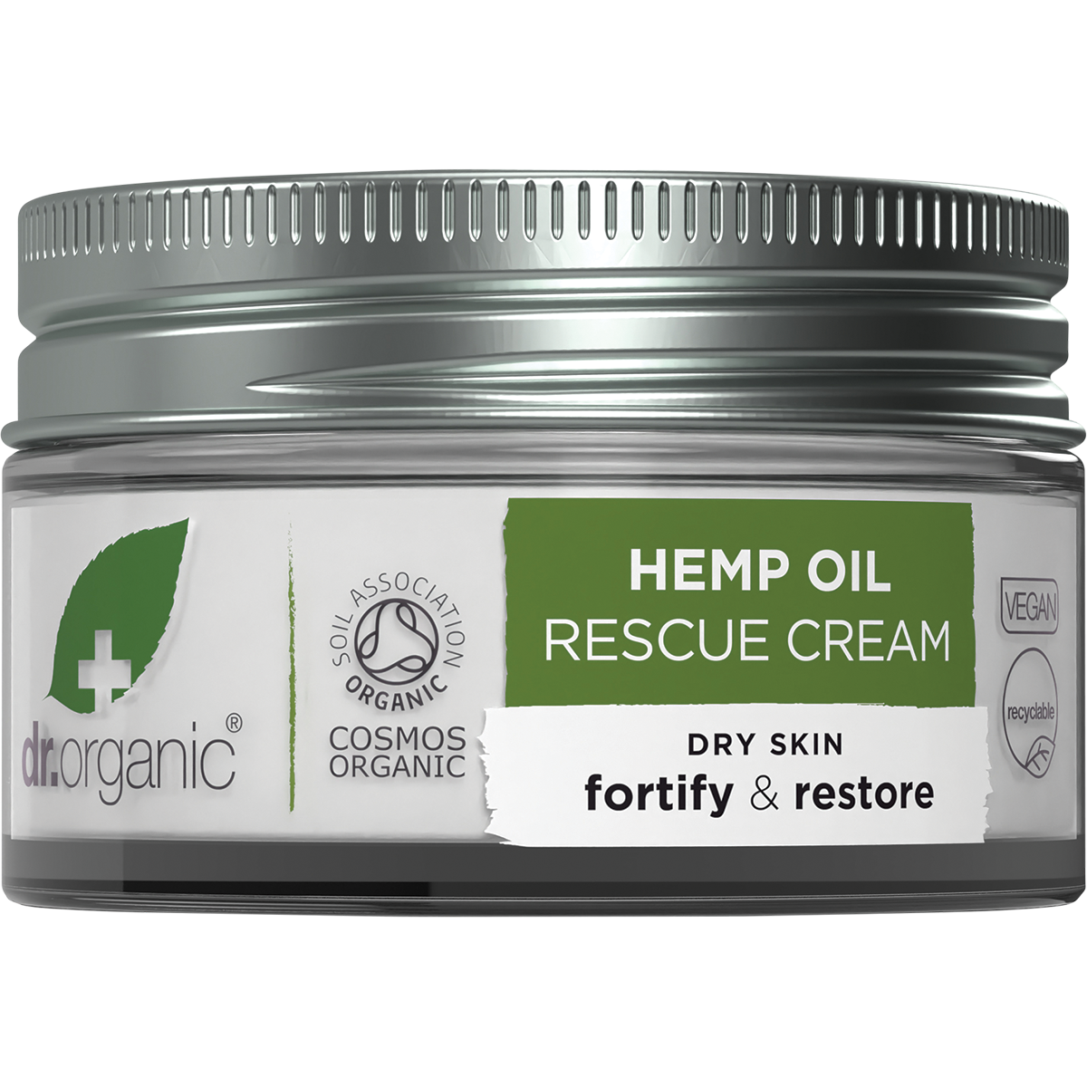 Dr Organic Rescue Cream Hemp Oil 50ml front