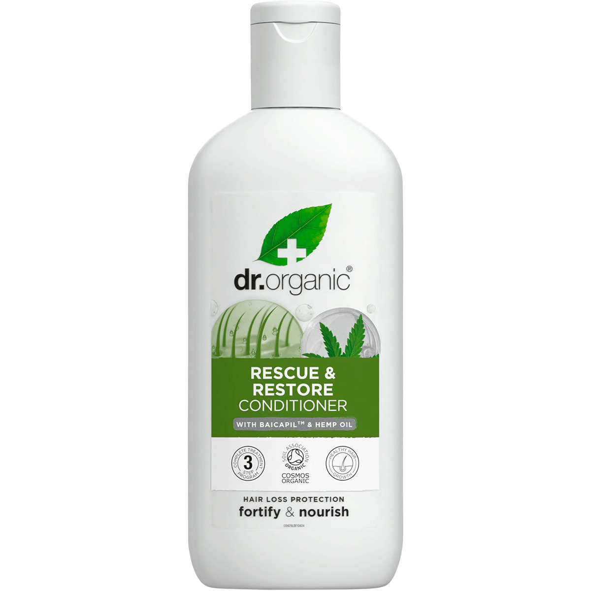 Dr Organic Rescue & Restore Conditioner Hemp Oil 265ml front