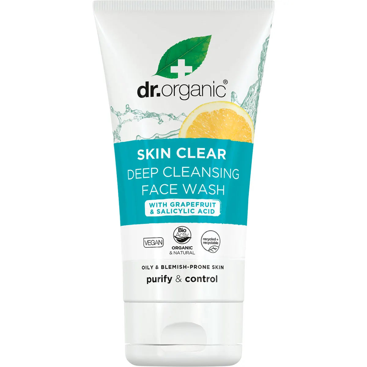 Dr Organic Deep Cleansing Face Wash Skin Clear 125ml