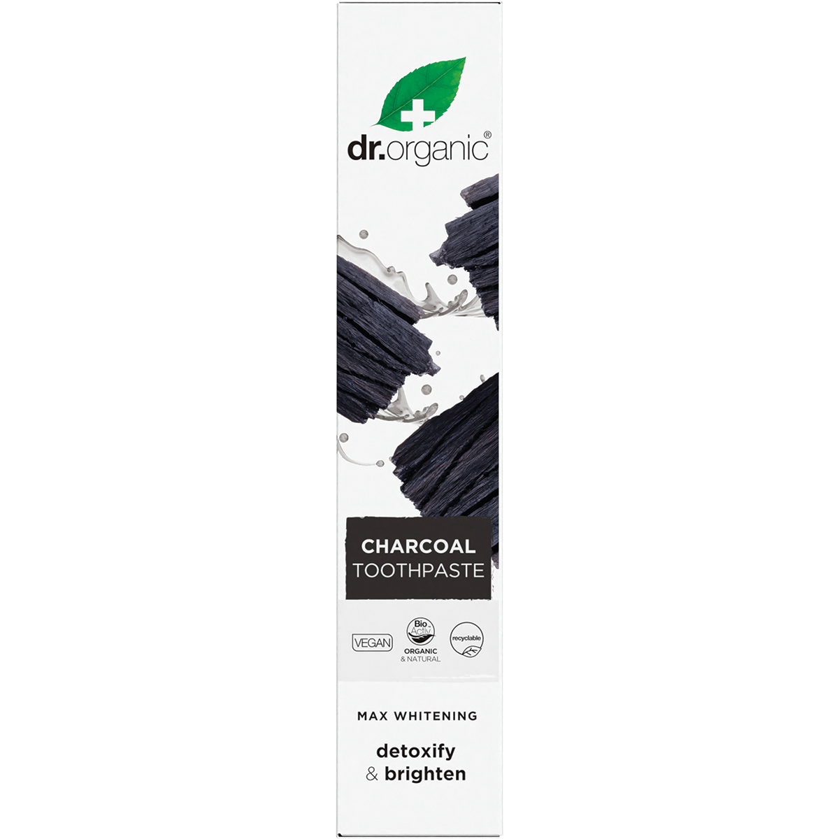 Dr Organic Toothpaste Charcoal Whitening 100ml carton