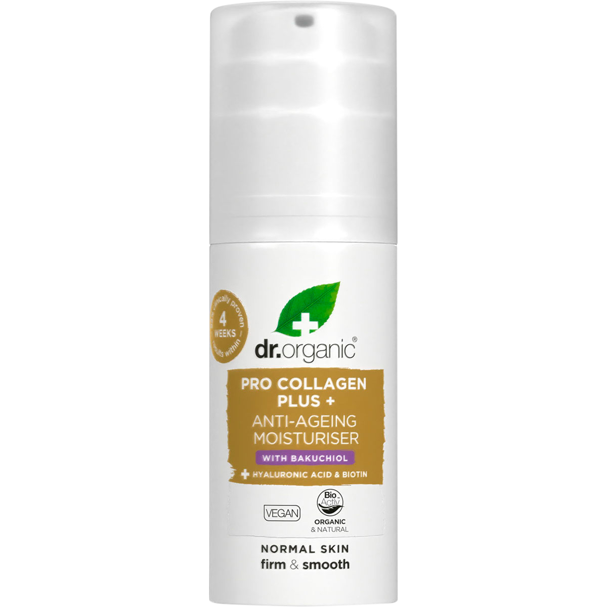Dr Organic Pro Collagen Plus+ Anti-Ageing Moisturiser Bakuchiol 50ml front
