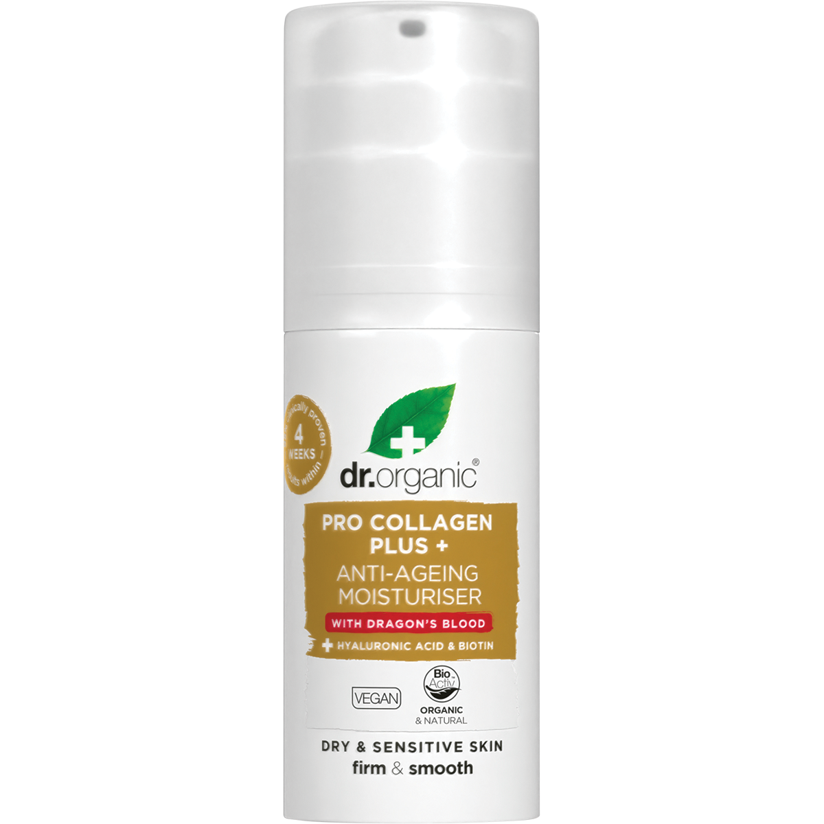 Dr Organic Pro Collagen Plus+ Anti Ageing Moisturiser Dragon Blood 50ml front