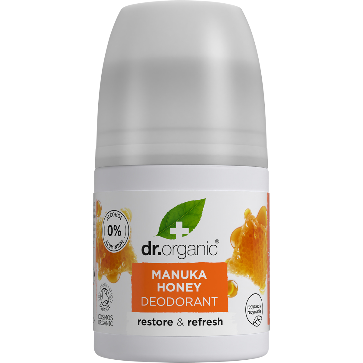 Dr Organic Roll-On Deodorant Manuka Honey 50ml front