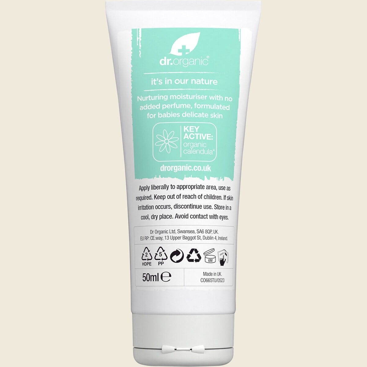 Dr Organic Unfragranced Baby Moisturiser Organic Calendula 50ml