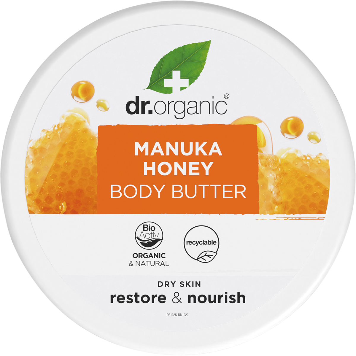 Dr Organic Body Butter Manuka Honey 200ml front