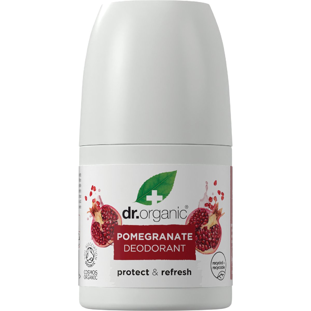 Dr Organic Roll-On Deodorant Pomegranate 50ml front