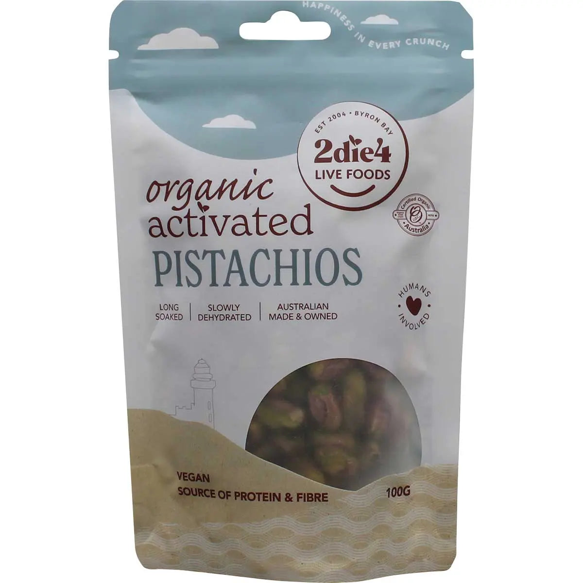 2Die4 Live Foods Organic Activated Pistachios 100g