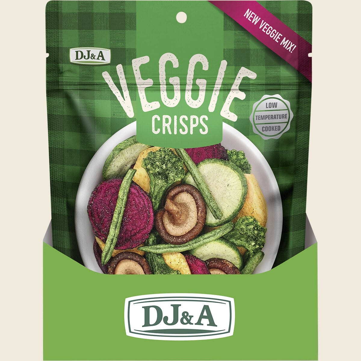 DJ&A Veggie Crisps Original 9x90g display