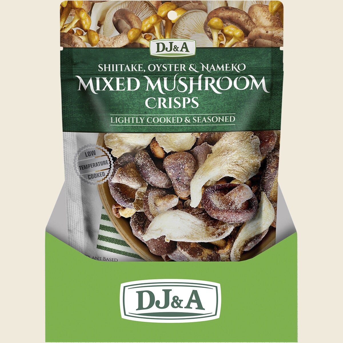 DJ&A Mixed Mushroom Crisps 9x65g display