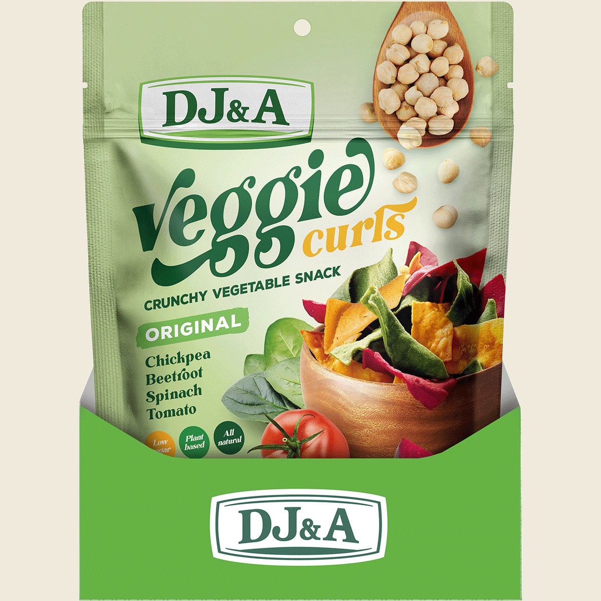 DJ&A Veggie Curls Original 9x90g display