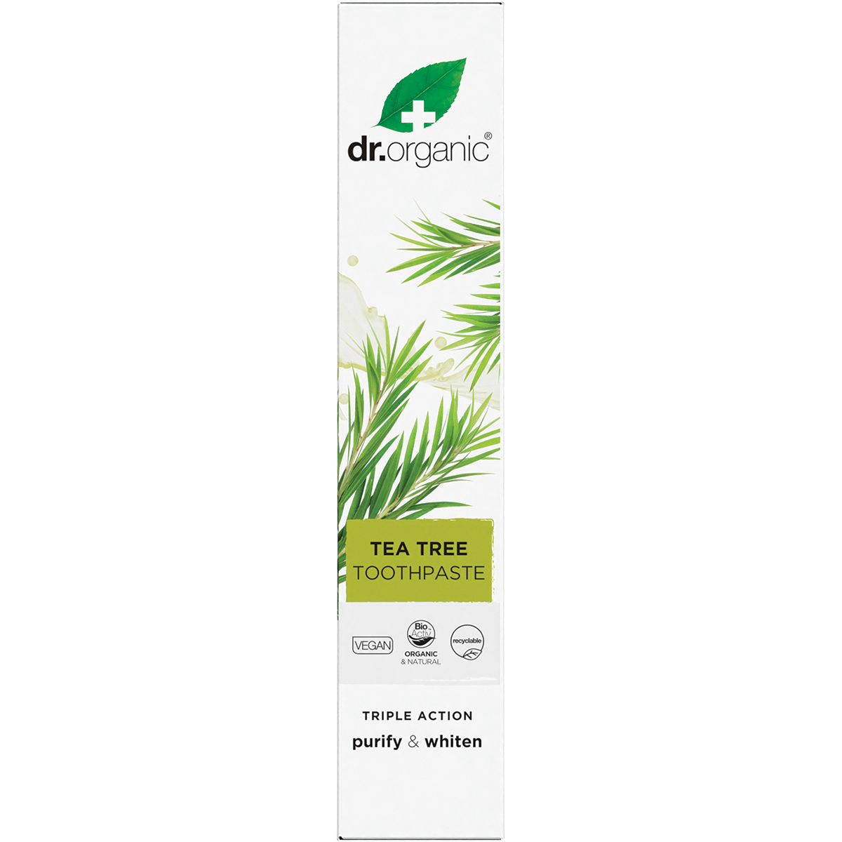 Dr Organic Toothpaste Tea Tree 100ml carton