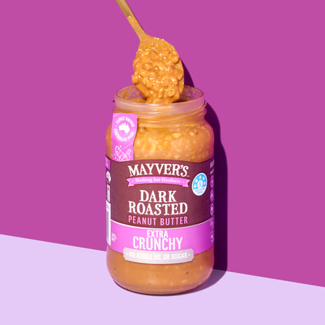 Mayver's Peanut Butter Dark Roast Extra Crunchy 375g x6