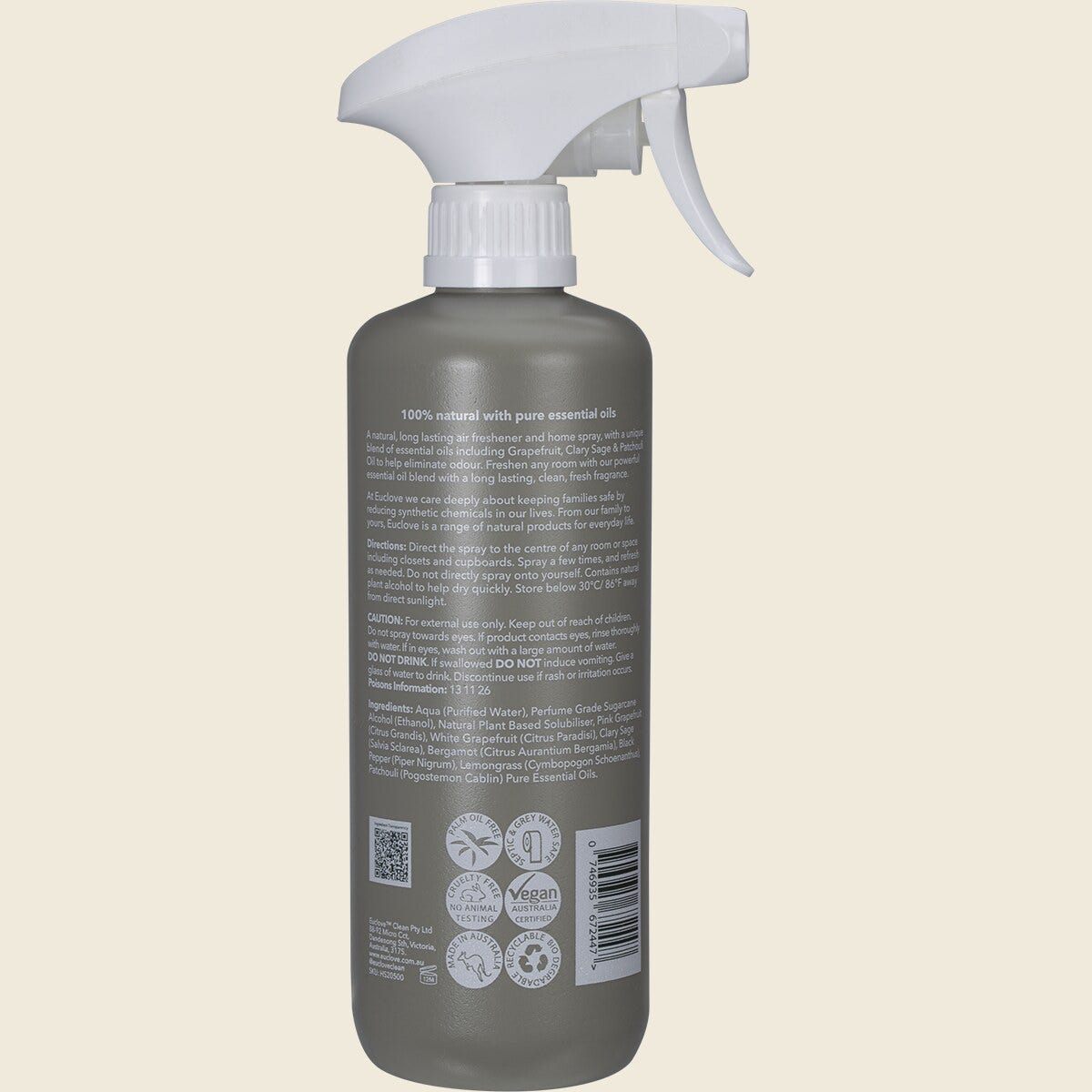Euclove Home Spray Citrus & Sage 500ml