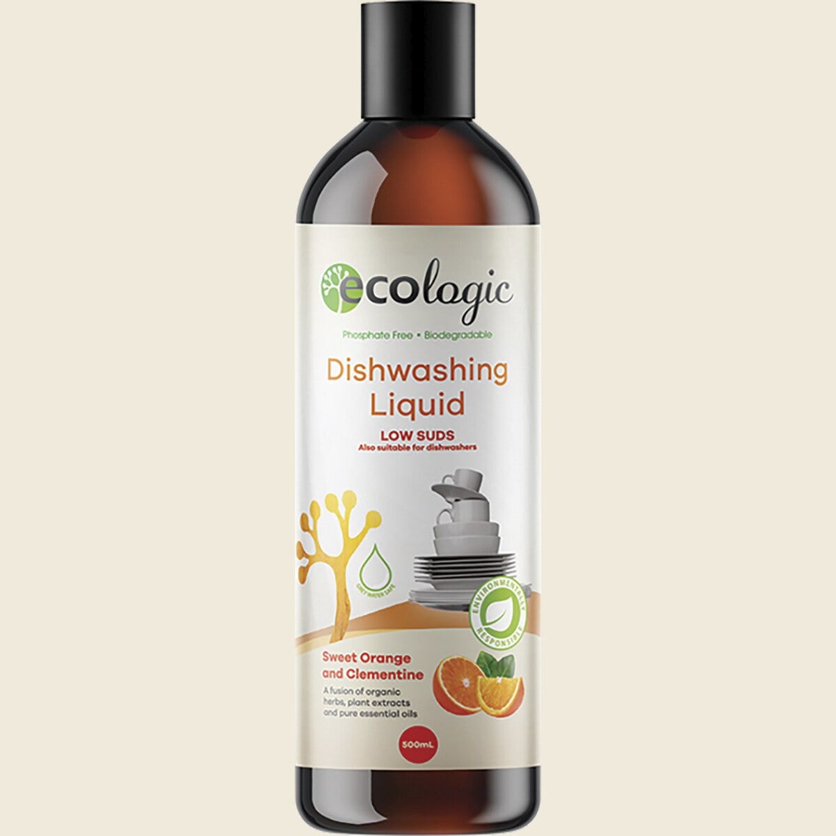Ecologic Dishwash Liquid Sweet Orange & Clementine 500ml