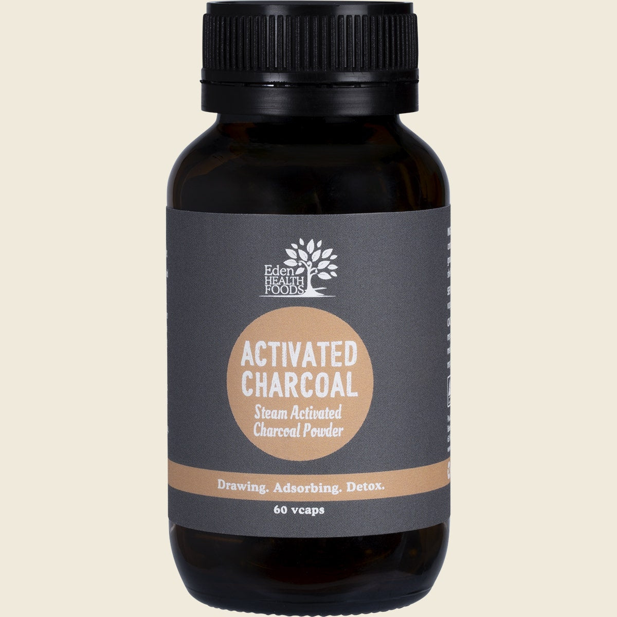 Eden Healthfoods Activated Charcoal Steam Activated Charcoal Powder 60 Caps