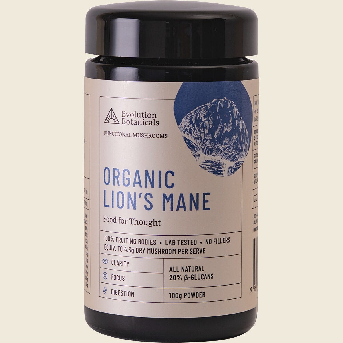 Evolution Botanicals Organic Lion's Mane Food For Thought 100g