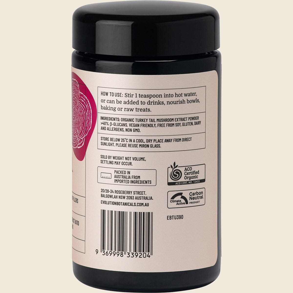 Evolution Botanicals Turkey Tail Extract - Organic 10:1 Immune Protection 90g