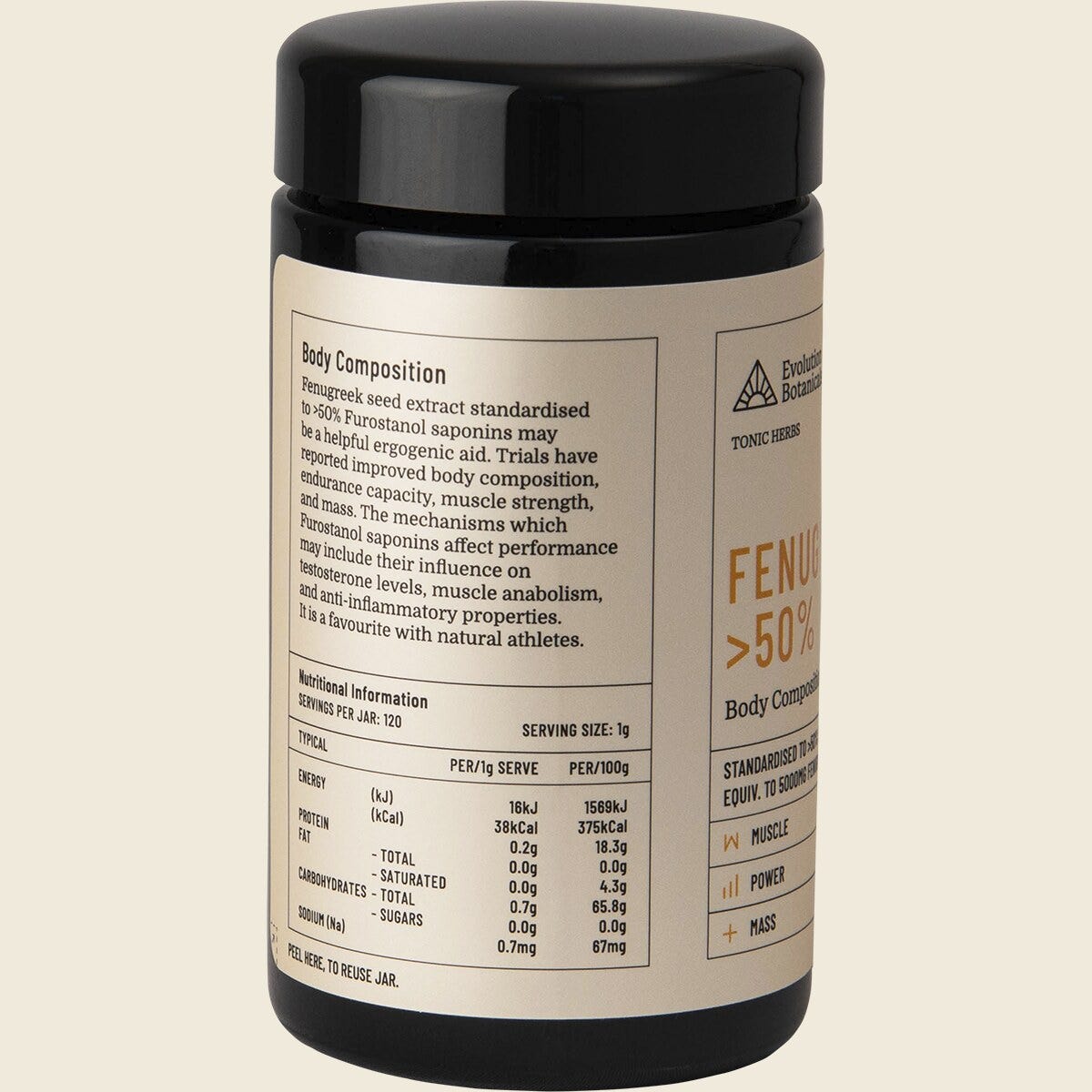 Evolution Botanicals Fenugreek >50% Powder 120g