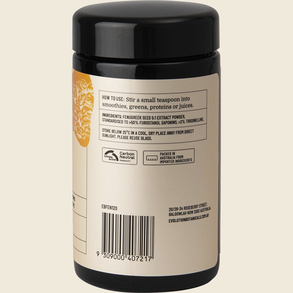 Evolution Botanicals Fenugreek >50% Powder 120g